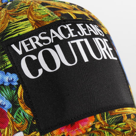 Versace Jeans Couture - Casquette Baseball Floral Renaissance E8GVAK11-S0652 Noir Jaune
