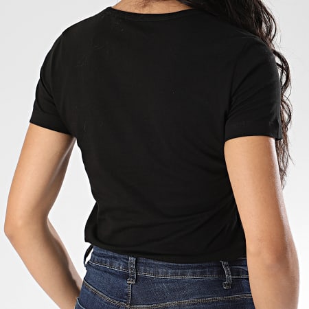 Versace Jeans Couture - Tee Shirt Slim Femme B2HVA7E0-30311 Noir Renaissance