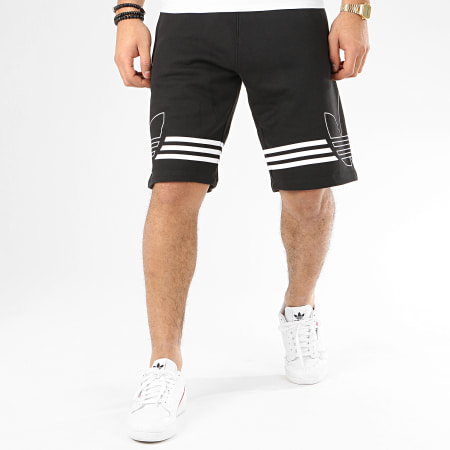 Adidas Originals - Short Jogging Outline Trefoil ED4696 Noir Blanc