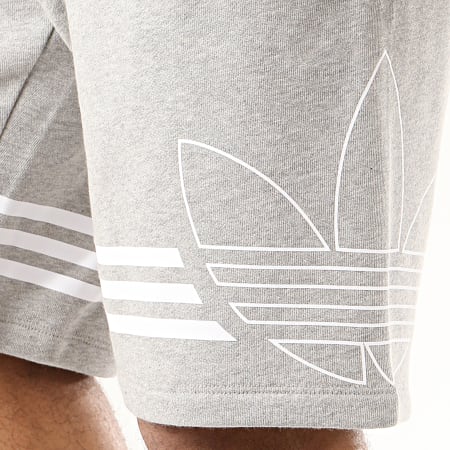 Adidas Originals - Short Jogging Outline Trefoil ED4697 Gris Chiné Blanc