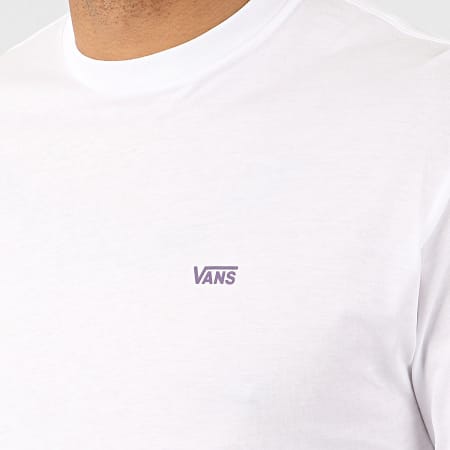 Vans - Tee Shirt Manches Longues Left Chest Hit Blanc