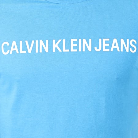 Calvin Klein - Tee Shirt Institutional Logo 7856 Bleu Clair