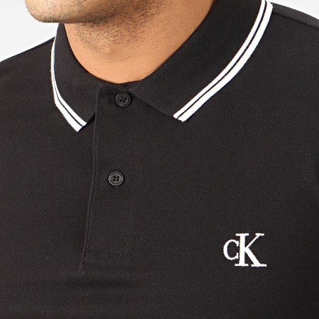 Calvin Klein - Polo Manches Courtes Essential Tipping 4565 Noir