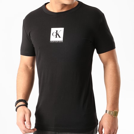 Calvin Klein - Tee Shirt Center Monogram Box 4755 Noir