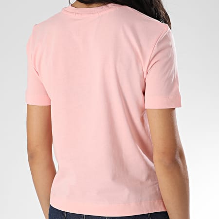Calvin Klein - Tee Shirt Femme Shrunken Institutional Logo 2879 Rose Clair