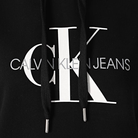 Calvin Klein - Sweat Capuche Femme Monogram Relax 3468 Noir