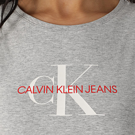 Calvin Klein - Robe Femme Débardeur Monogram Stretch 3701 Gris Chiné