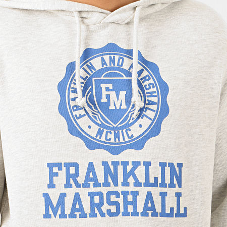 Franklin And Marshall - Sweat Capuche JM5001-2000P01 Gris Chiné