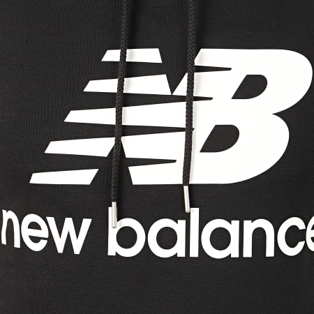 New Balance - Sweat Capuche Essential Stacked Logo MT91547 Noir