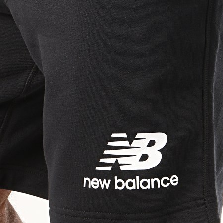 New Balance - Short Jogging Essential Stacked Logo MS91584 Noir