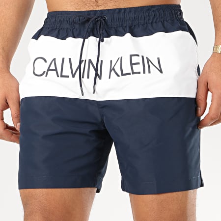 Calvin Klein - Short De Bain Medium Drawstring 0456 Bleu Marine