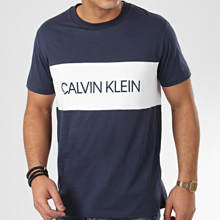 Calvin Klein - Tee Shirt 0477 Bleu Marine
