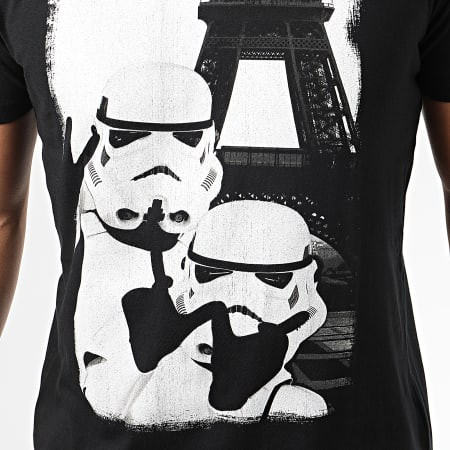 Star Wars - Tee Shirt Trooper Selfie Eiffel Tower Noir