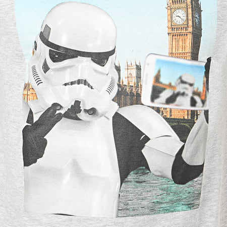 Star Wars - Tee Shirt Trooper Selfie London Gris Chiné