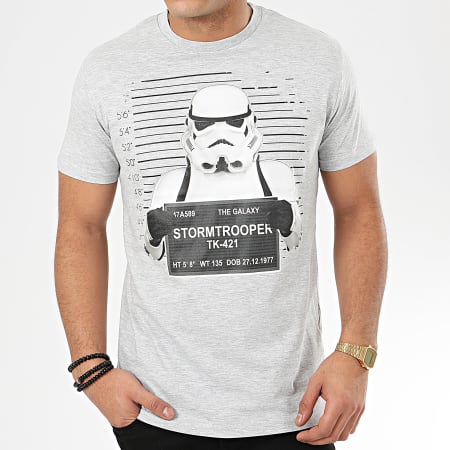 Star Wars - Tee Shirt Arrested Trooper Gris Chiné