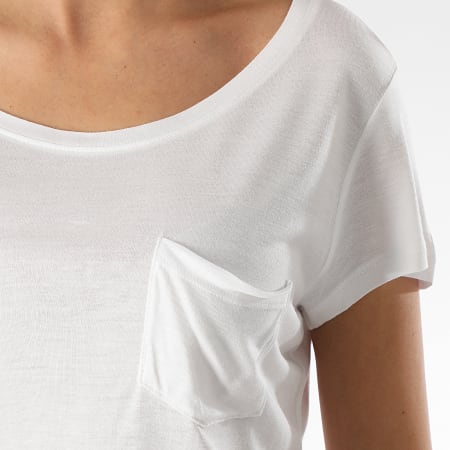 Tiffosi - Tee Shirt Poche Femme Arum Blanc Cassé