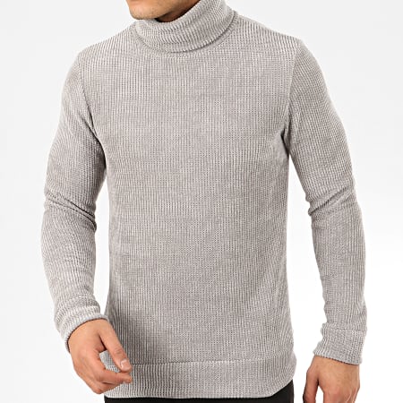 Uniplay - Pull Col Roulé T671 Gris