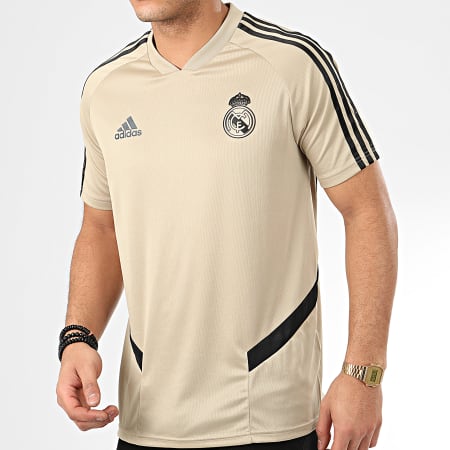 Adidas Performance - Maillot De Foot A Bandes Real Madrid FC EI7472 Beige