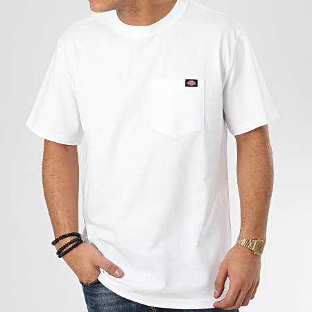 Dickies - T-shirt bianca con tasca Porterdale