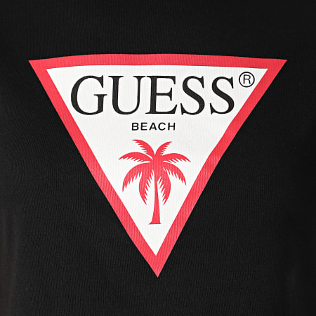 Guess - Tee Shirt Crop Femme E02I01-K8FY0 Noir