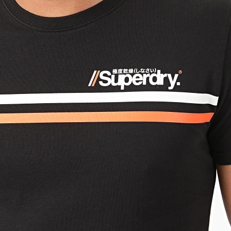 Superdry - Tee Shirt Core Logo Sport Stripe M1010097A Noir