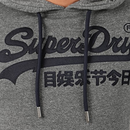 Superdry - Sweat Capuche VL Embroidered M2010111A Gris Chiné