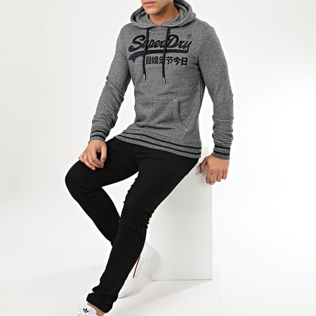 Superdry - Sweat Capuche VL Embroidered M2010111A Gris Chiné