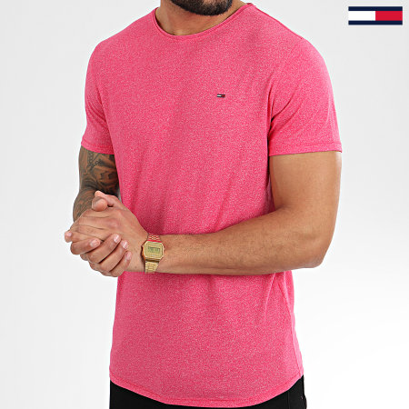 Tommy Jeans - Tee Shirt Essential Jaspe 4792 Fuchsia Chiné