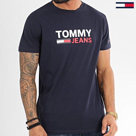 Tommy Jeans - Tee Shirt Corp Logo 7843 Bleu Marine