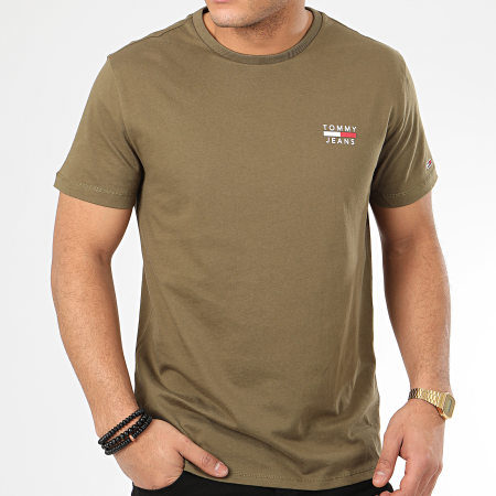 Tommy Jeans - Tee Shirt Chest Logo 7472 Vert Kaki
