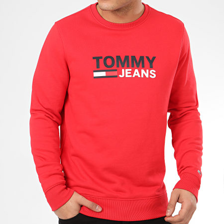 Tommy Jeans - Sweat Crewneck Corp Logo 7930 Rouge