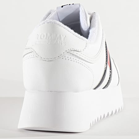 Tommy Jeans - Baskets Femme High Cleated Flag Sneaker 0784 White