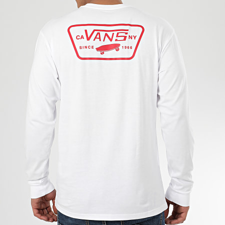 Vans - Tee Shirt Manches Longues Full Patch Back A2XCMKSF1 Blanc