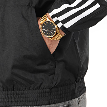Adidas Originals - Veste Zippée A Bandes Lock Up FM9881 Noir Blanc
