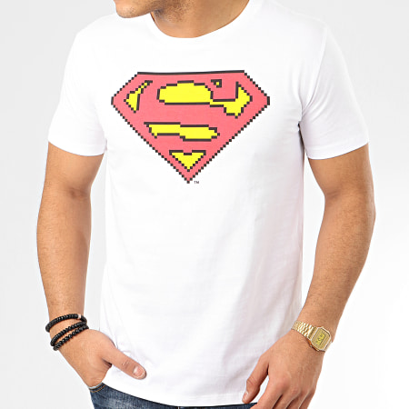 DC Comics - Tee Shirt Low Resolution Blanc