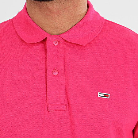 Tommy Jeans - Polo Manches Courtes Classics Solid Stretch 7196 Fuchsia