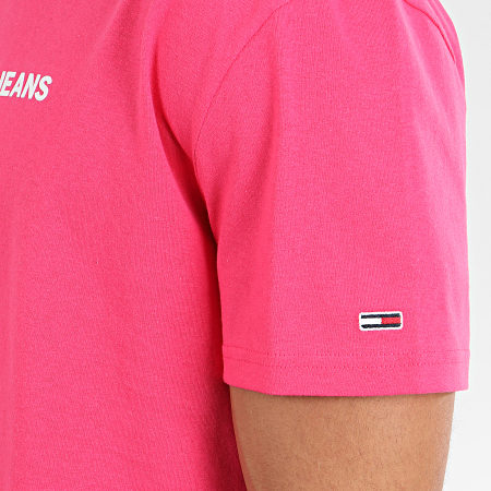 Tommy Jeans - Tee Shirt Straight Small Logo 7621 Fuchsia
