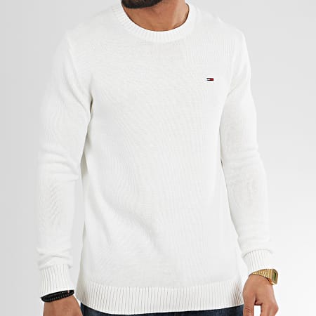 Tommy Jeans - Pull Tommy Classics 8055 Ecru
