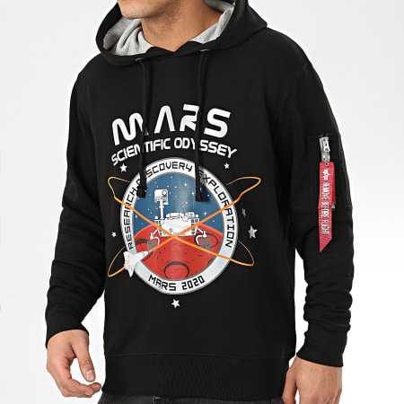 Alpha Industries - Sweat Capuche Mission To Mars 126330 Noir