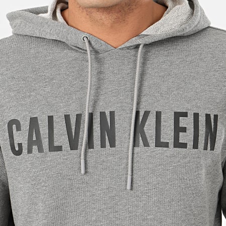 Calvin Klein - Sweat Capuche W381 Gris Chiné