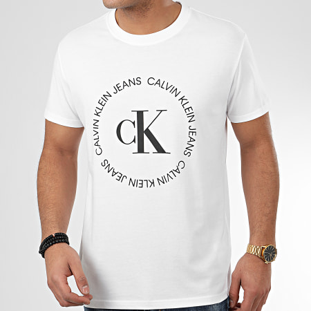 Calvin Klein - Tee Shirt CK Round Logo 4760 Blanc