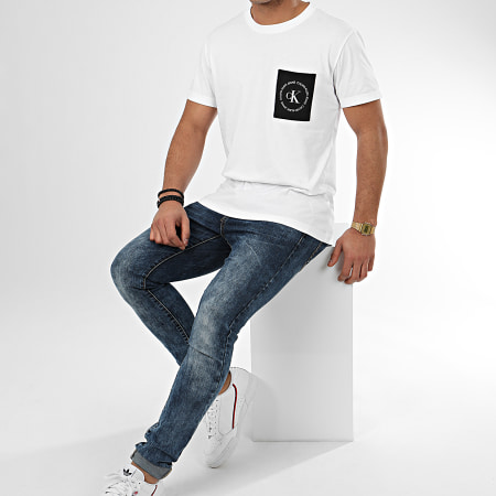 Calvin Klein - Tee Shirt Poche 4761 Blanc