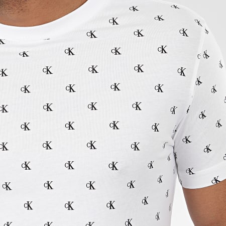 Calvin Klein - Tee Shirt CK All Over Print 5289 Blanc