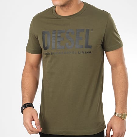 Diesel - Tee Shirt Diego Logo 00SXED-0AAXJ Vert Kaki