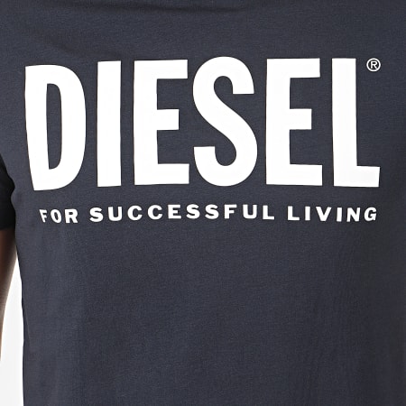 Diesel - Tee Shirt Diego Logo 00SXED-0AAXJ Bleu Marine