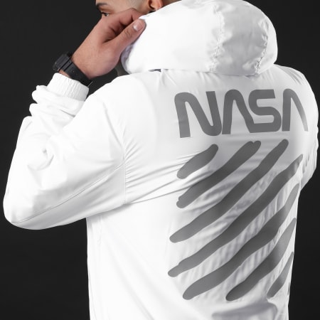 NASA - Coupe-Vent Skid Réfléchissant Blanc