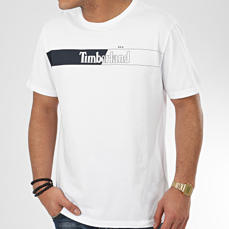 Timberland - Tee Shirt Horiz Timb T L4L A2CGU Blanc