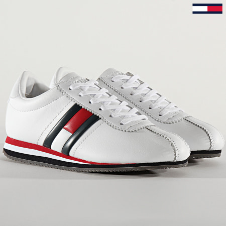 Tommy Jeans - Baskets Femme Retro Flag Sneaker 0874 White Red Blue