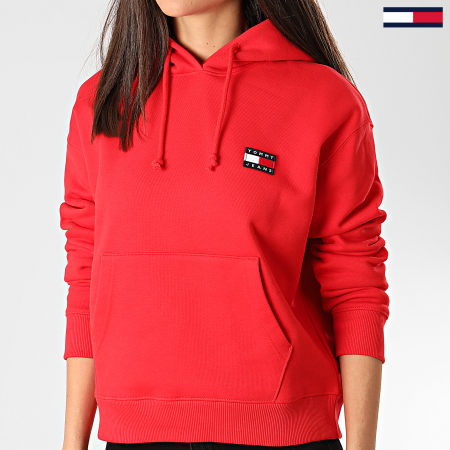 Tommy Jeans - Sweat Capuche Femme Tommy Badge 7787 Rouge