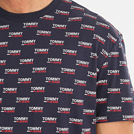 Tommy Jeans - Tee Shirt AOP Logo 7839 Bleu Marine